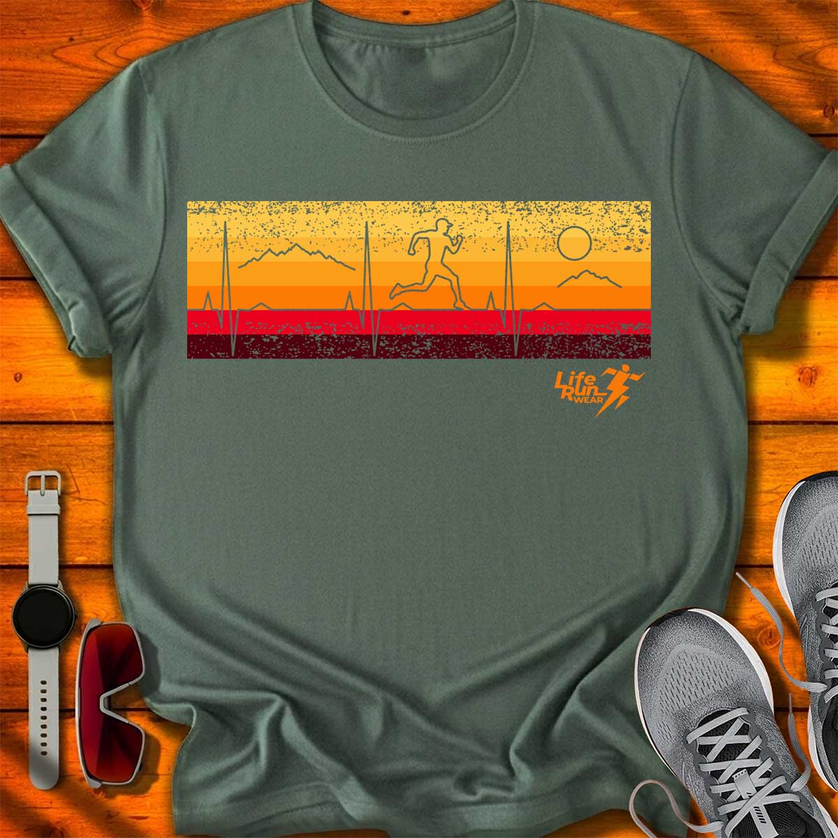 Running Retro Heartbeat T-Shirt DC UF