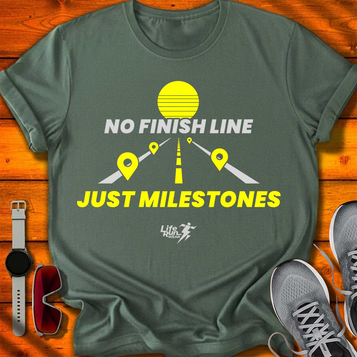 No Finish Line Just Milestones T-Shirt DC UF