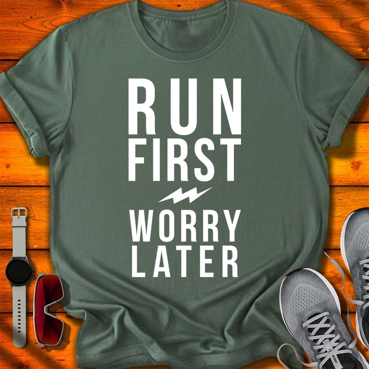 Run First Worry Later — Discipline First T-Shirt DC UF