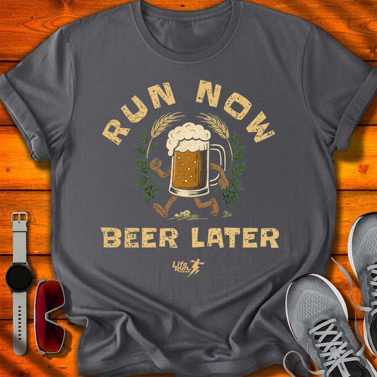 Run Now Beer Later T-Shirt DC UF