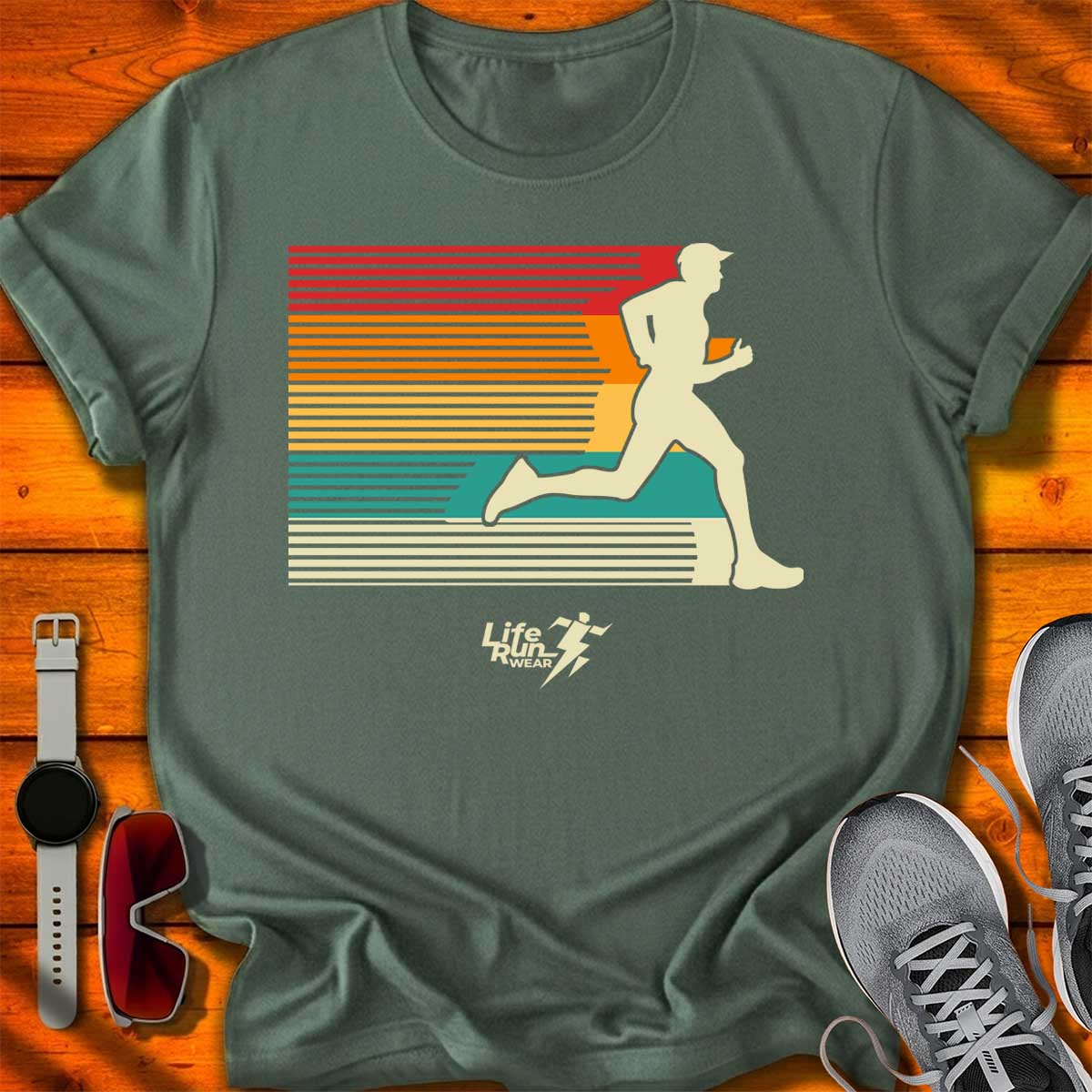 Retro Sunset Speedy Run T-Shirt DC UF