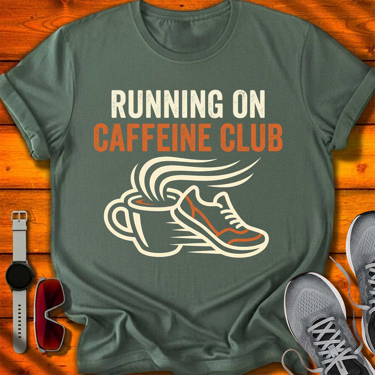 Running on Caffeine Club T-Shirt DC UF