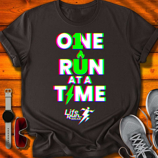 One Run at a Time RGB Glitch T-Shirt DC UF