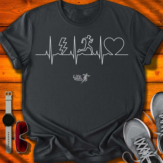 Running ECG Heartbeat T-Shirt DC UF