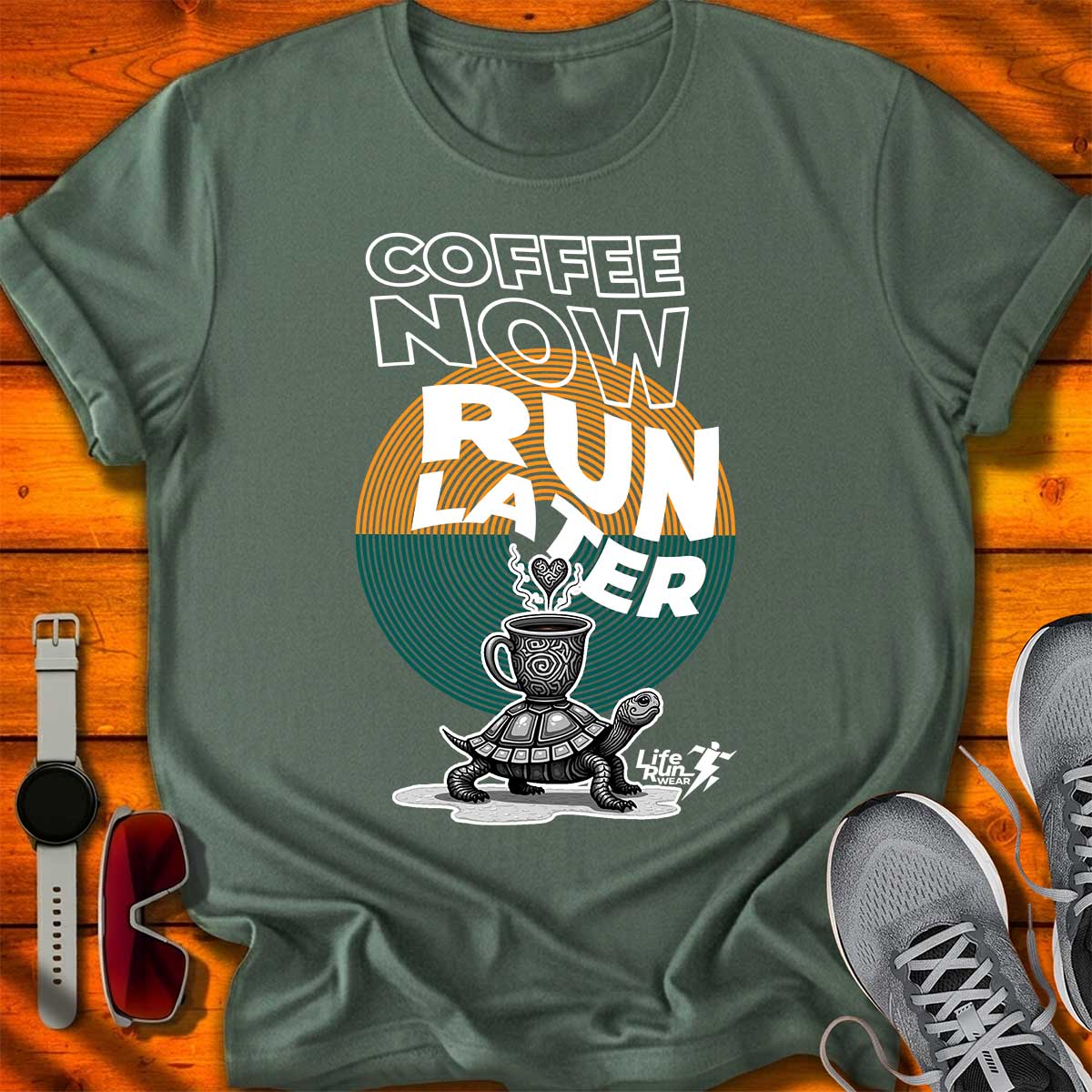 Coffee Now Run Later T-Shirt DC UF
