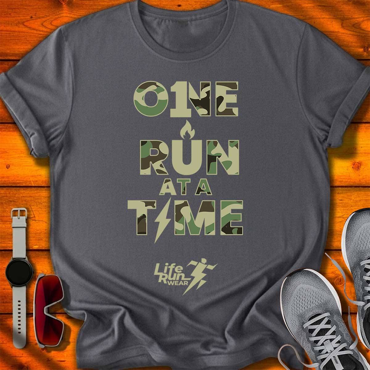 One Run at a Time Camo T-Shirt DC UF