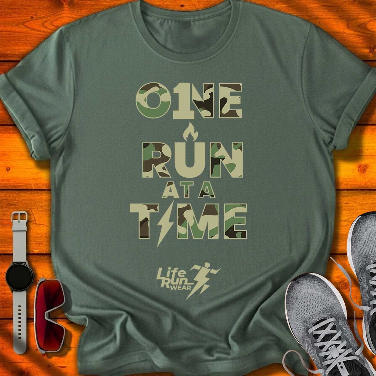 One Run at a Time Camo T-Shirt DC UF