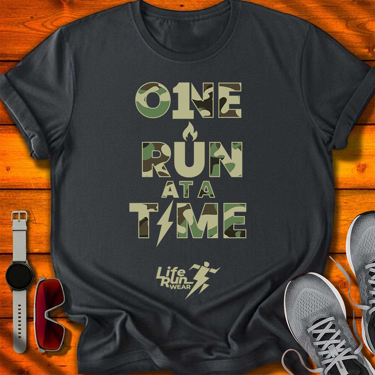 One Run at a Time Camo T-Shirt DC UF