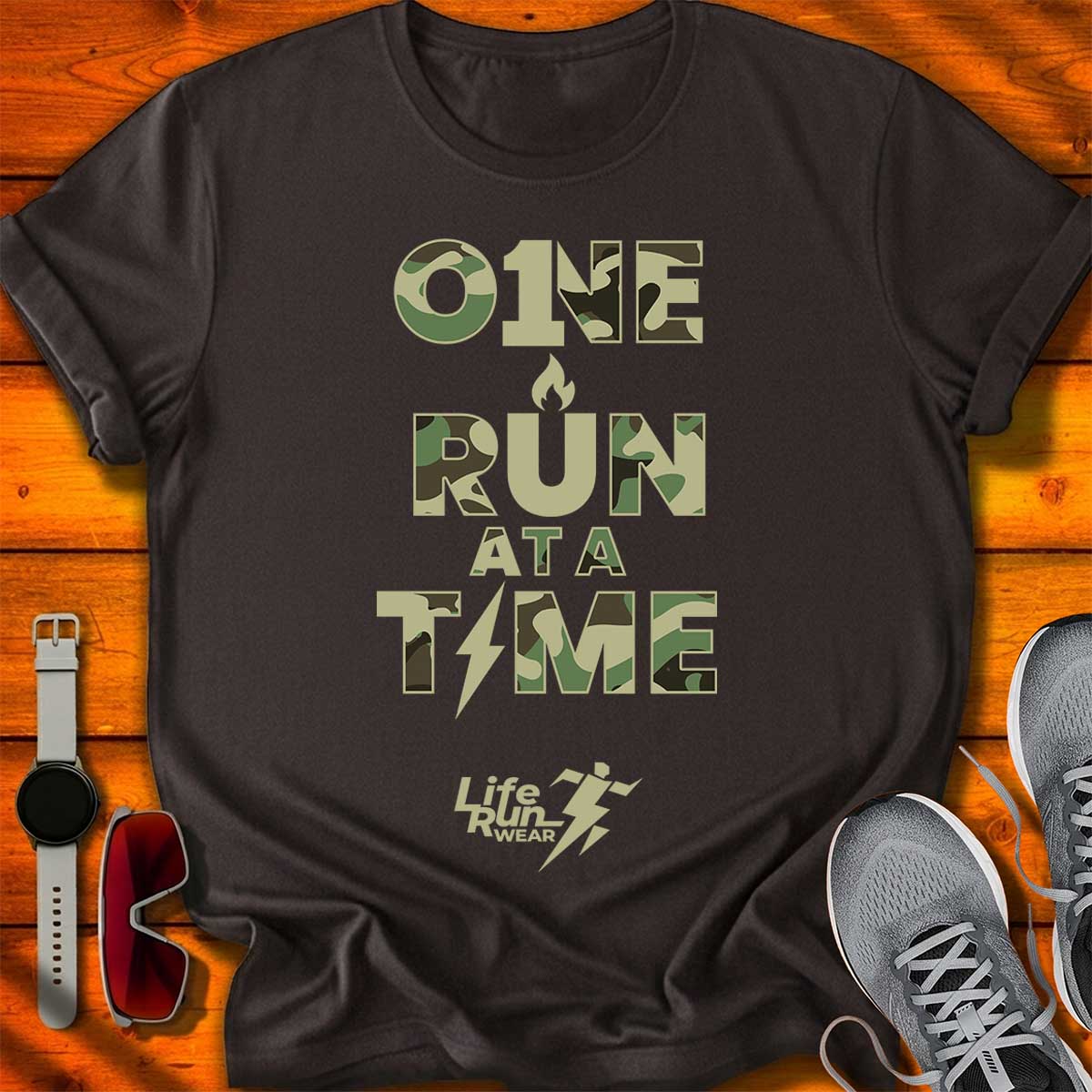 One Run at a Time Camo T-Shirt DC UF