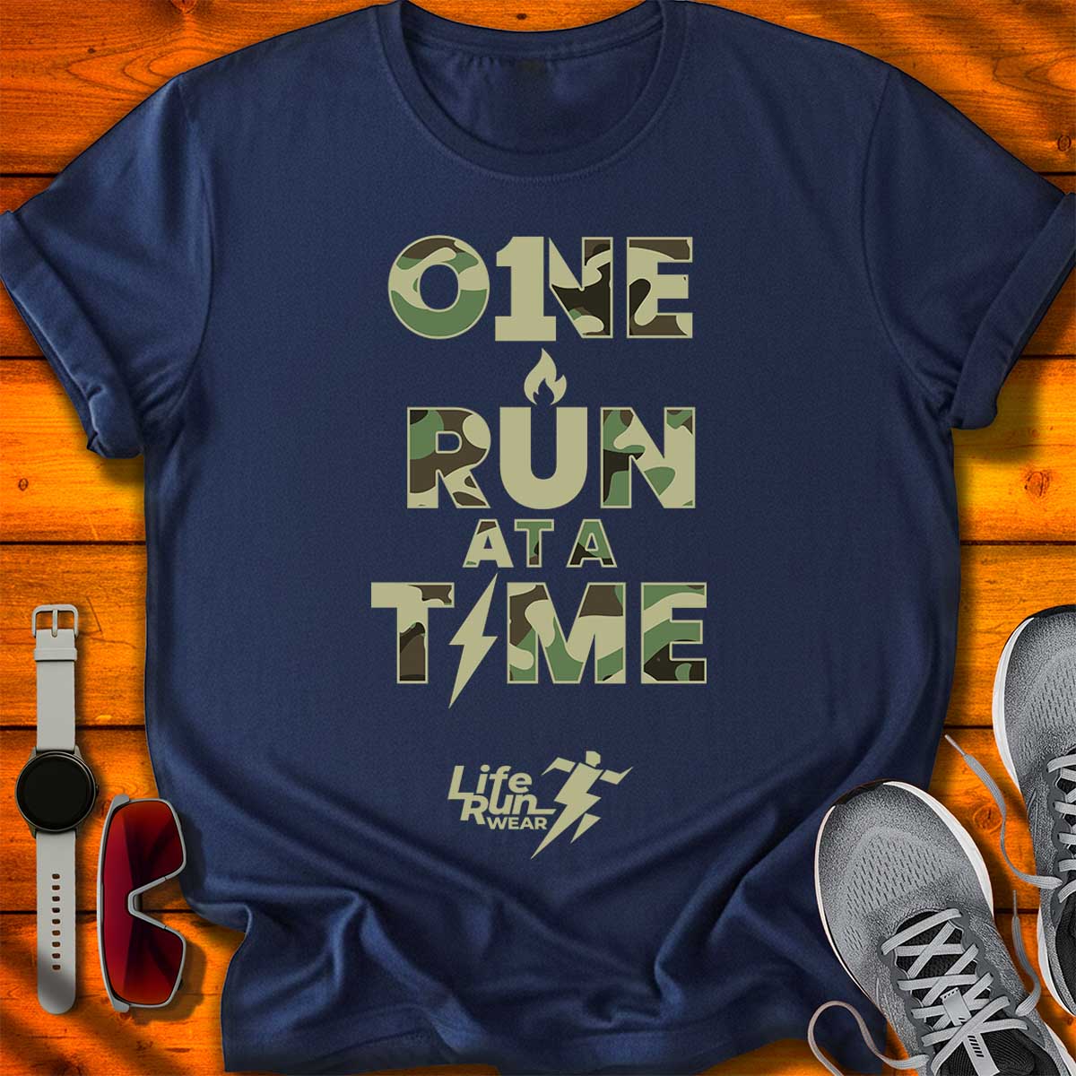 One Run at a Time Camo T-Shirt DC UF