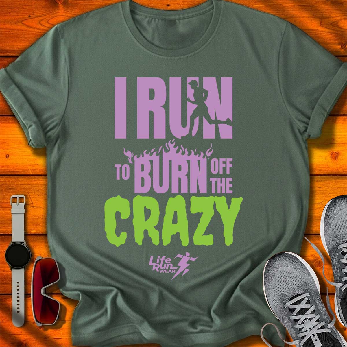 Run to Burn Off the Crazy T-Shirt DC UF