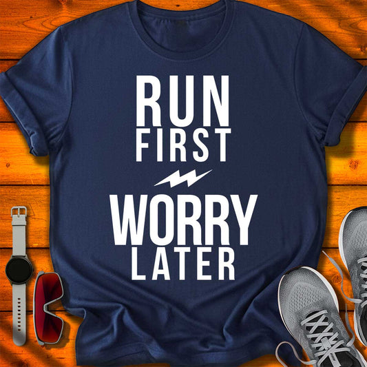 Run First Worry Later — Minimal Focus T-Shirt DC UF