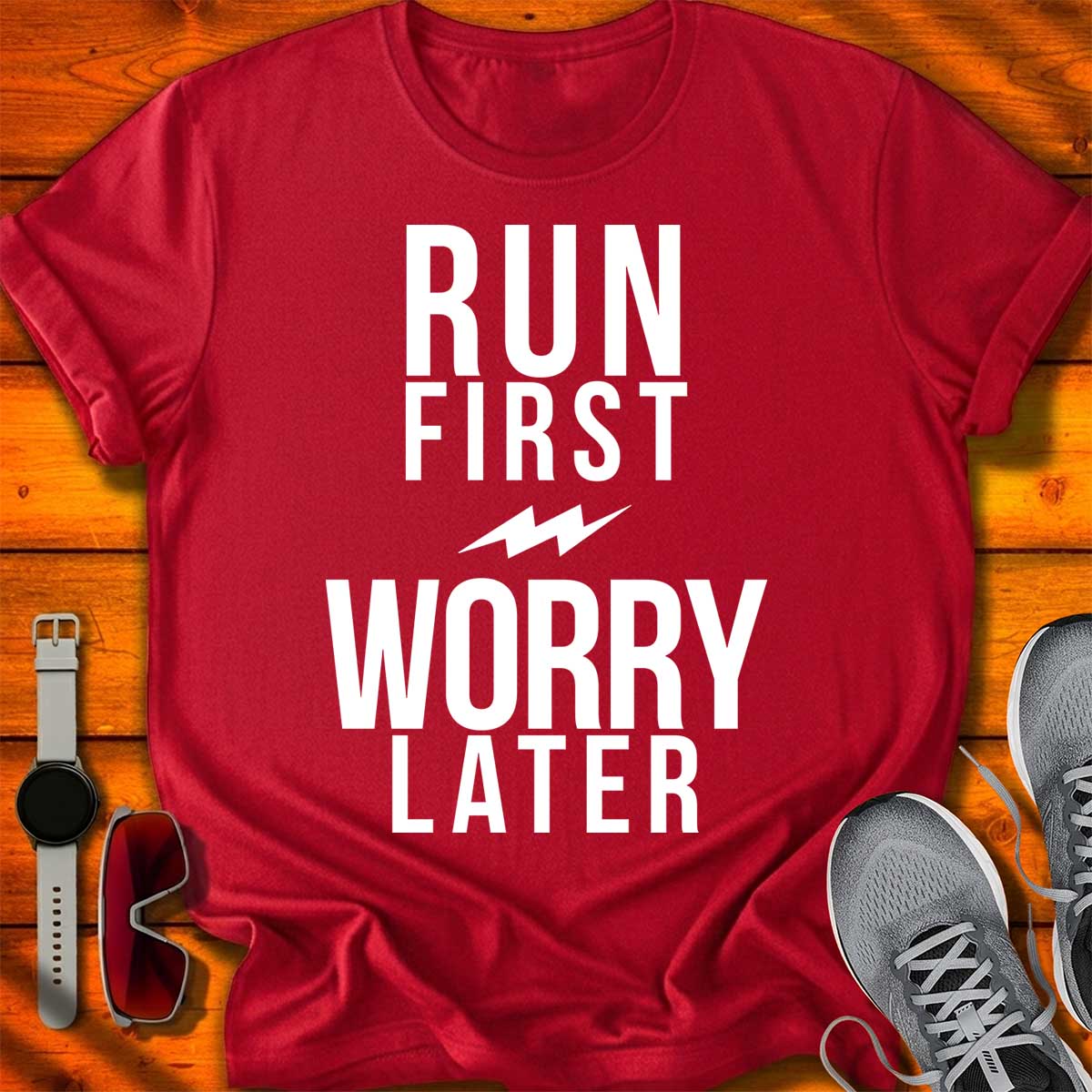 Run First Worry Later — Minimal Focus T-Shirt DC UF