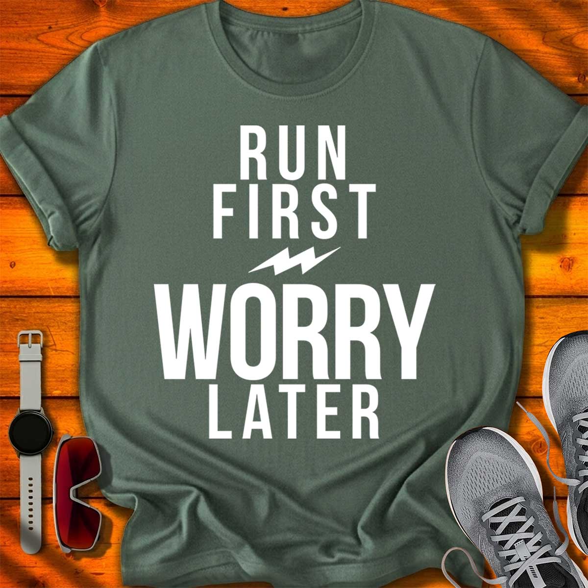 Run First Worry Later — Stress Release Edition T-Shirt DC UF