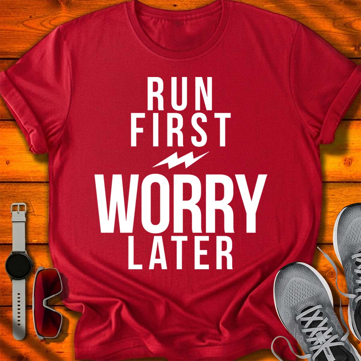 Run First Worry Later — Stress Release Edition T-Shirt DC UF