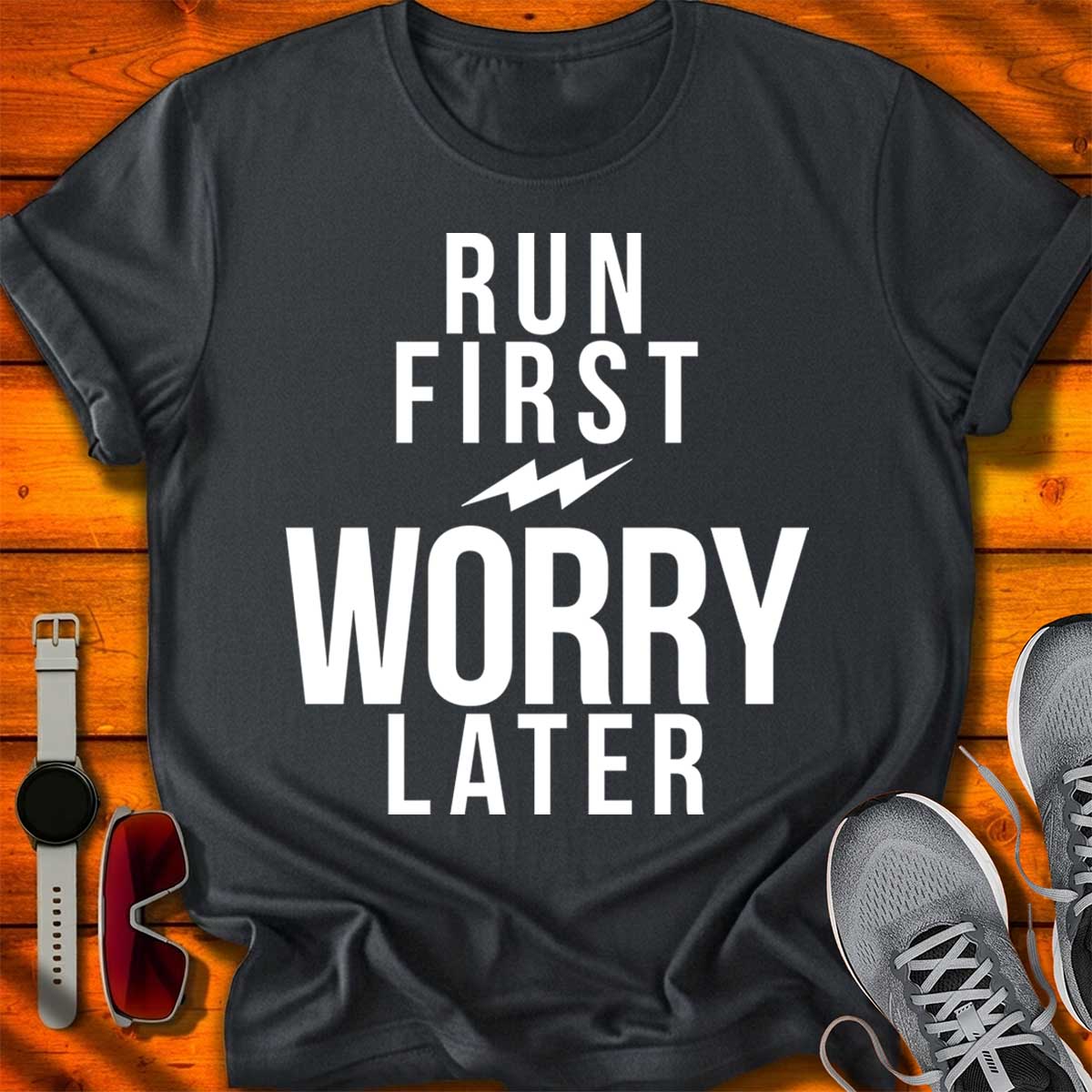 Run First Worry Later — Stress Release Edition T-Shirt DC UF