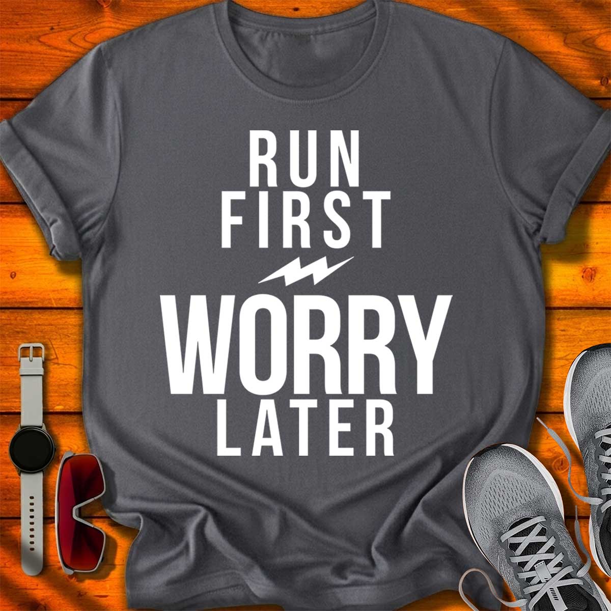 Run First Worry Later — Stress Release Edition T-Shirt DC UF