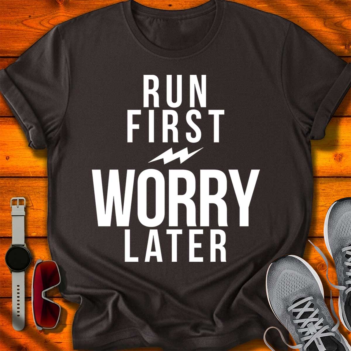 Run First Worry Later — Stress Release Edition T-Shirt DC UF