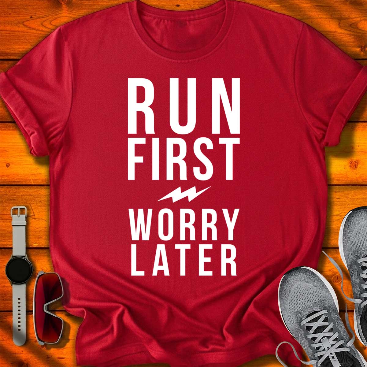Run First Worry Later — Discipline First T-Shirt DC UF