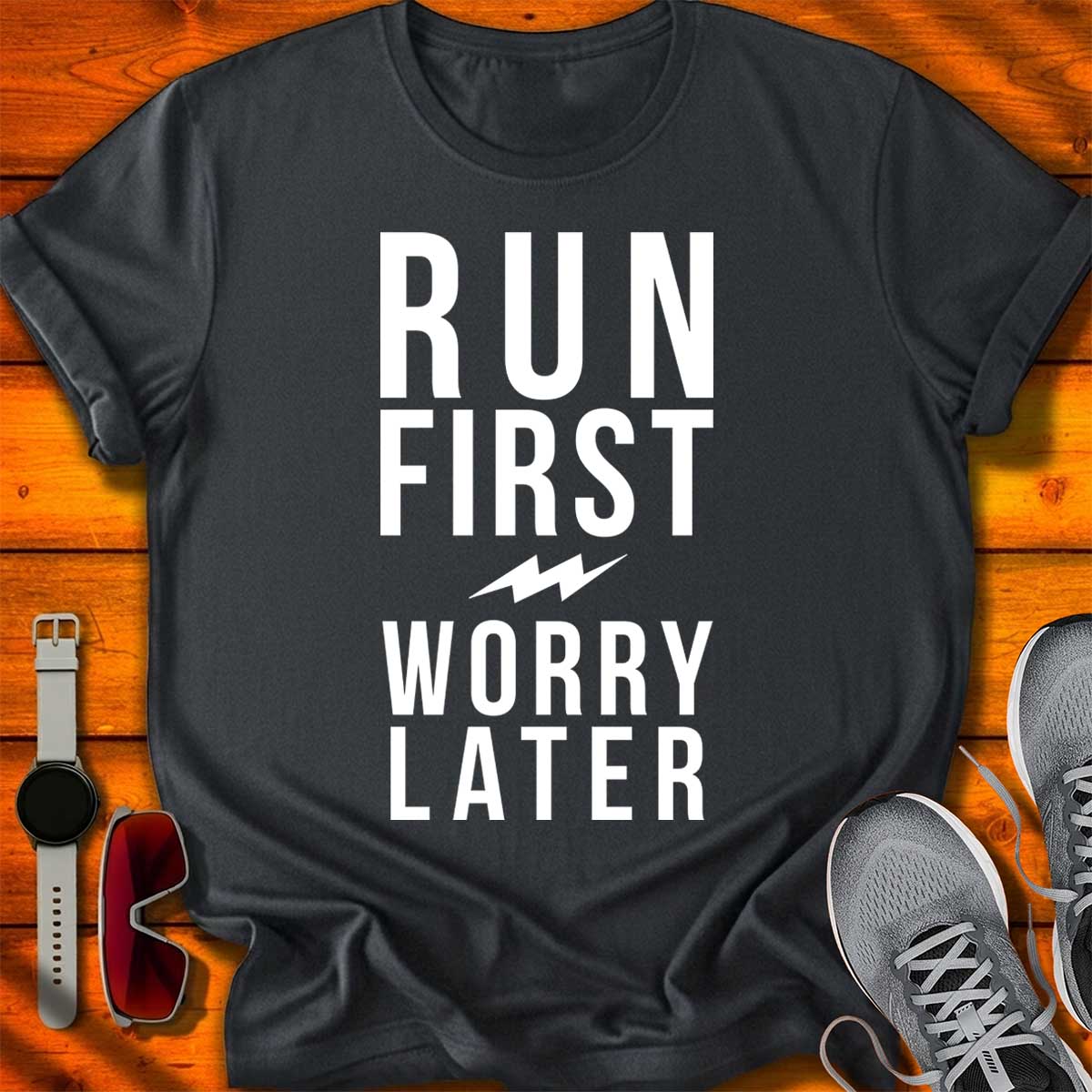 Run First Worry Later — Discipline First T-Shirt DC UF