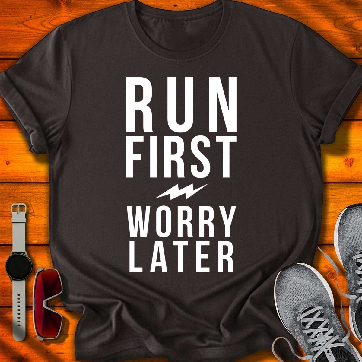 Run First Worry Later — Discipline First T-Shirt DC UF