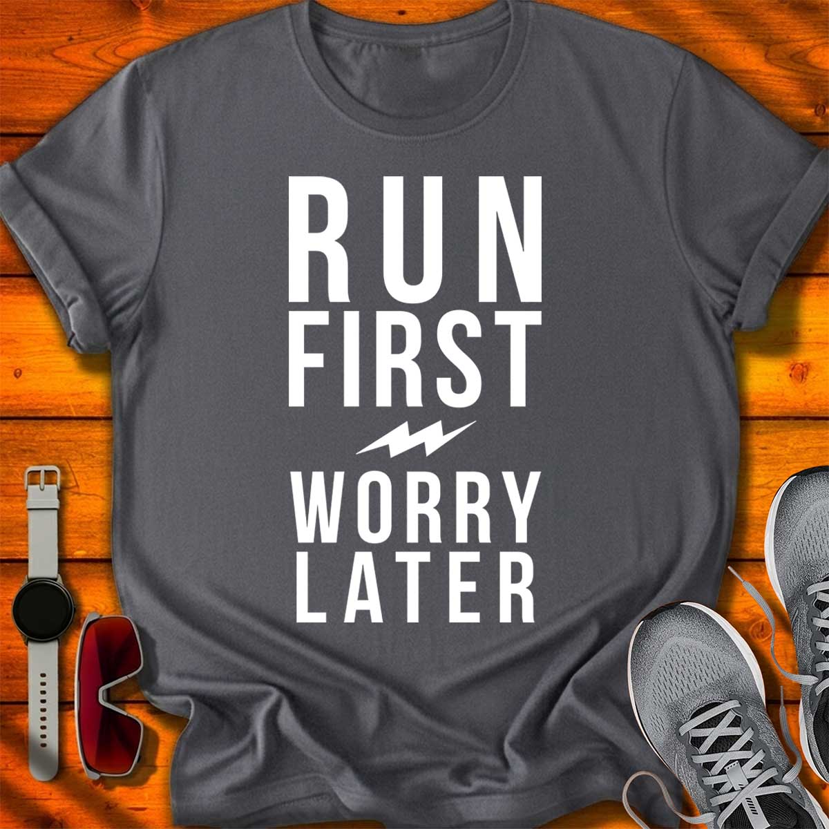 Run First Worry Later — Discipline First T-Shirt DC UF