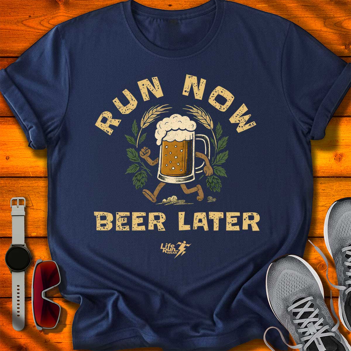Run Now Beer Later T-Shirt DC UF