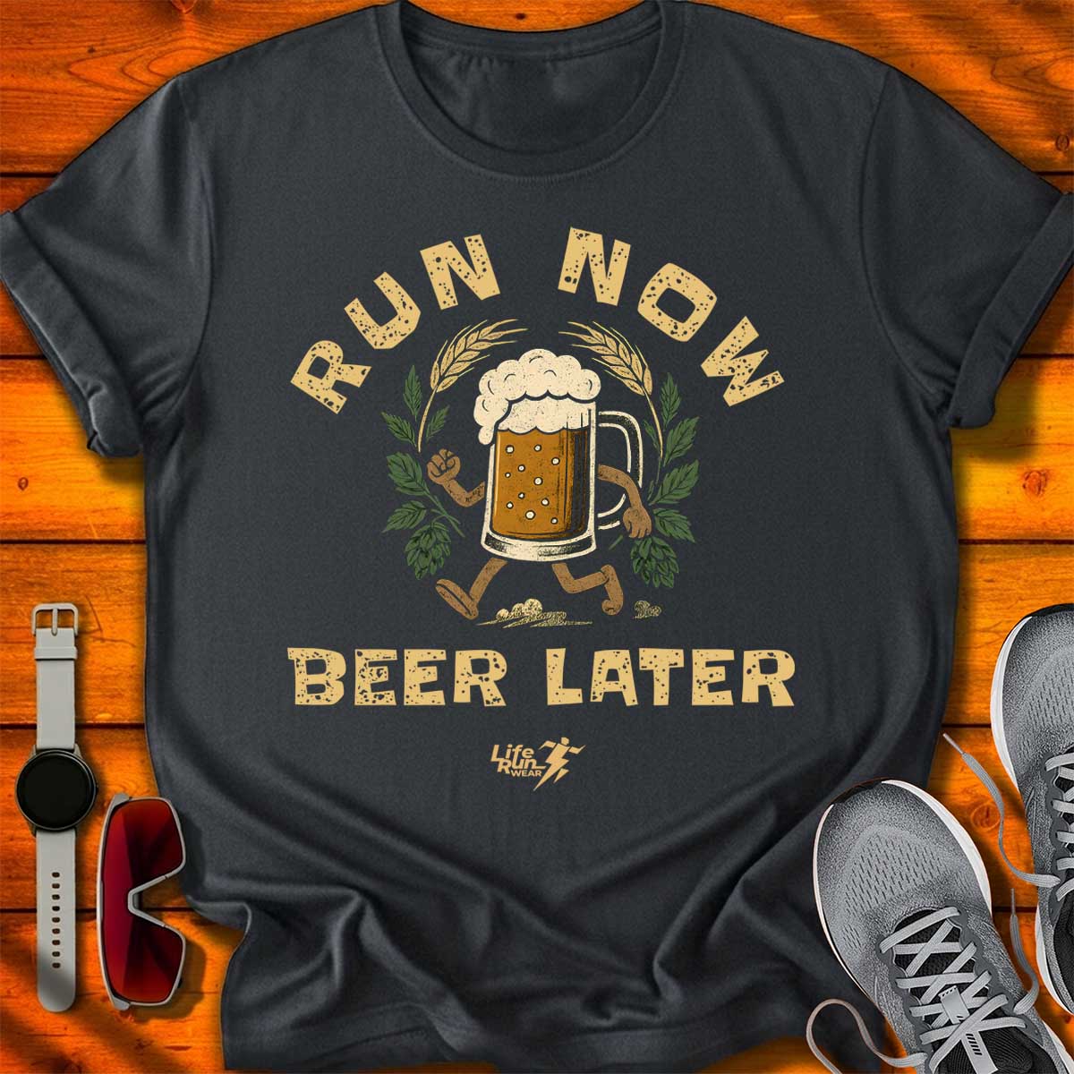 Run Now Beer Later T-Shirt DC UF