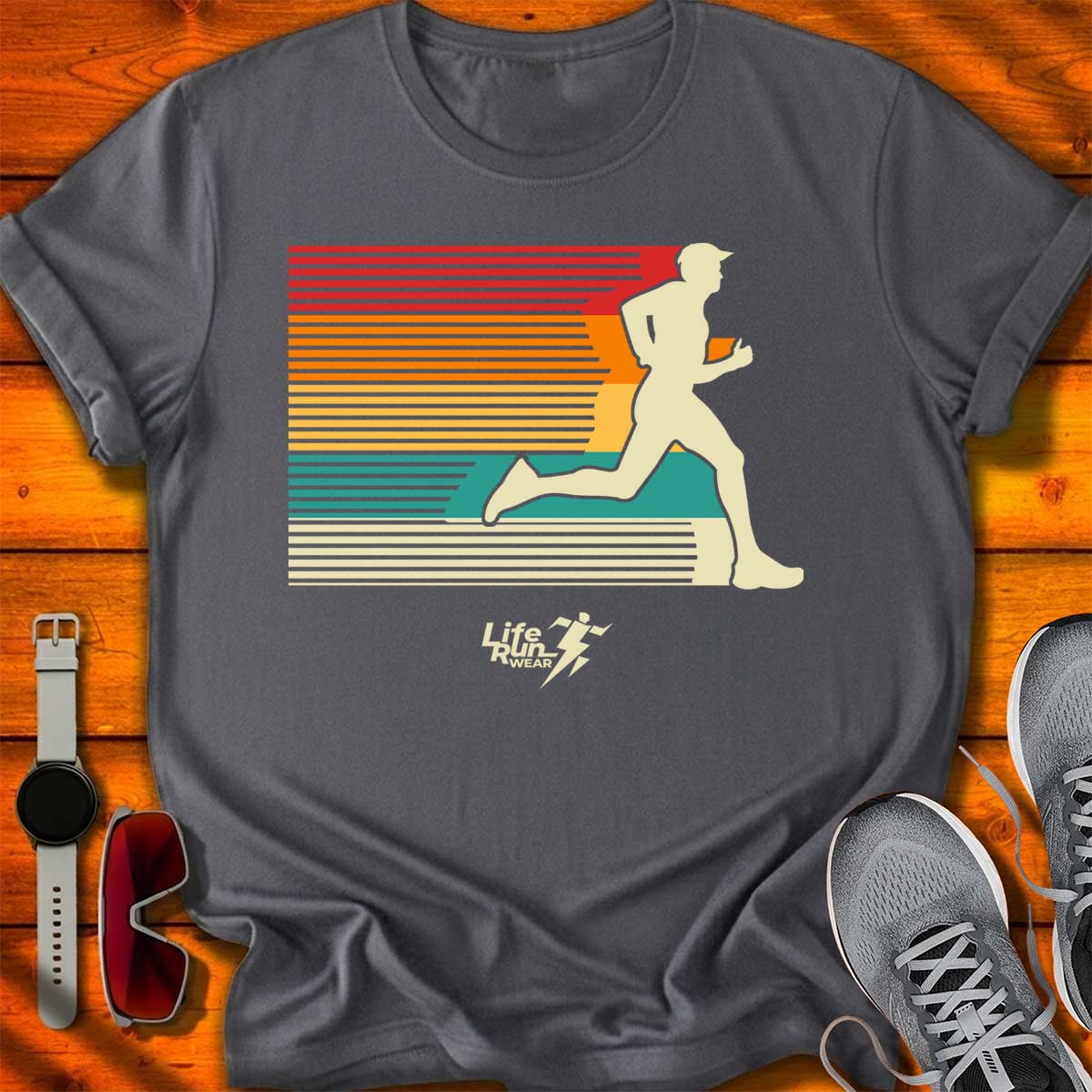 Retro Sunset Speedy Run T-Shirt DC UF
