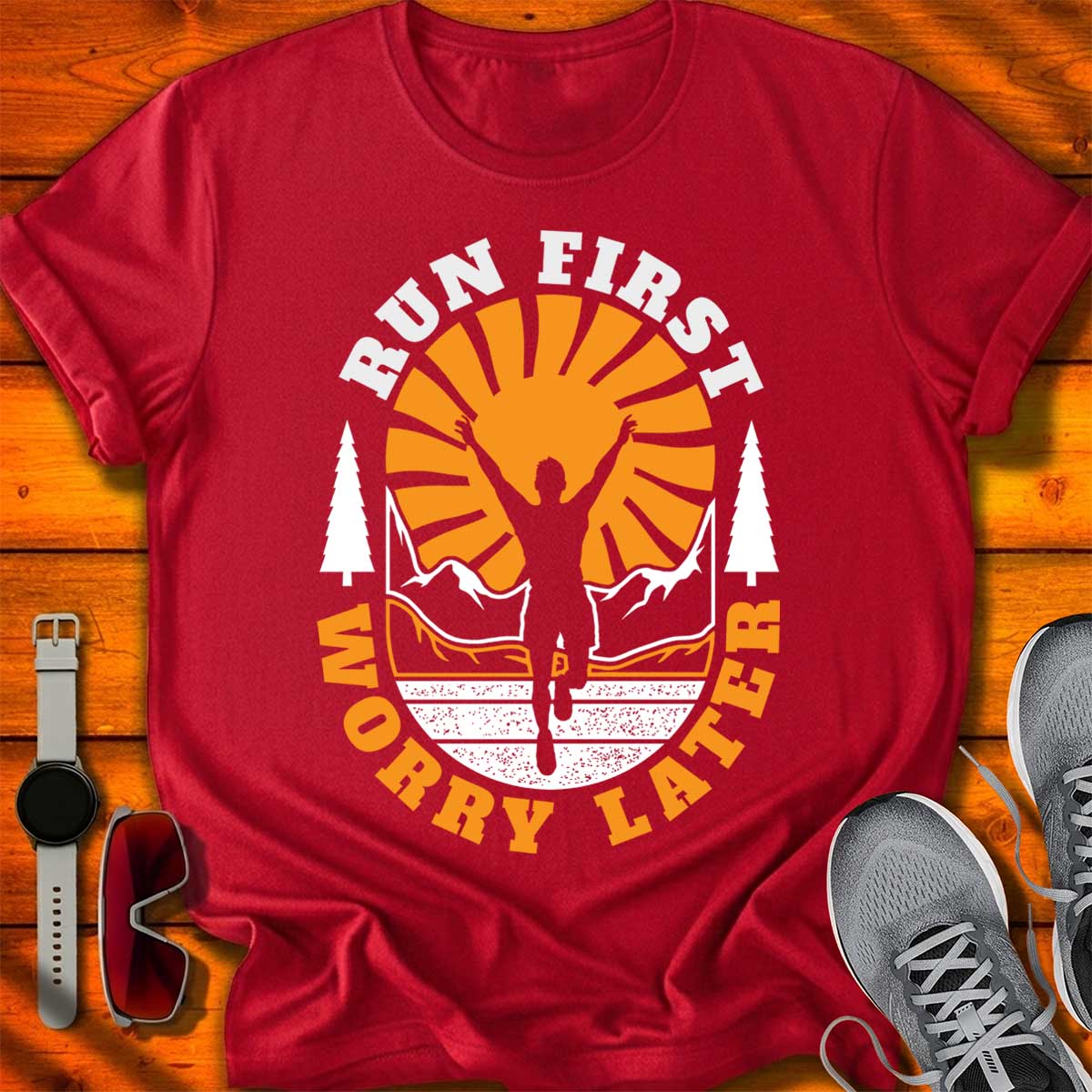 Run First Worry Later -Heritage Badge T-Shirt DC UF