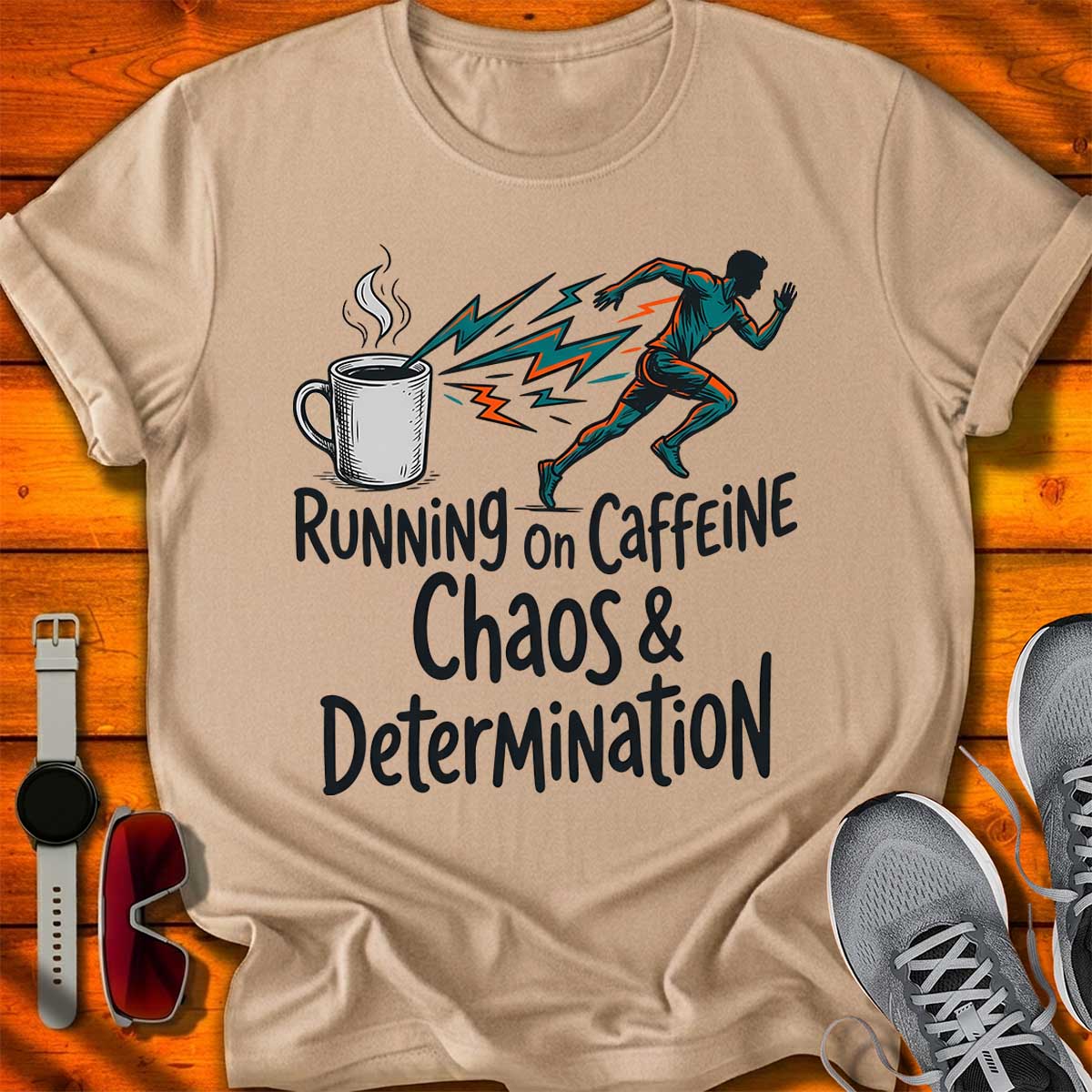 Caffeine Chaos & Determination T-Shirt LC UF