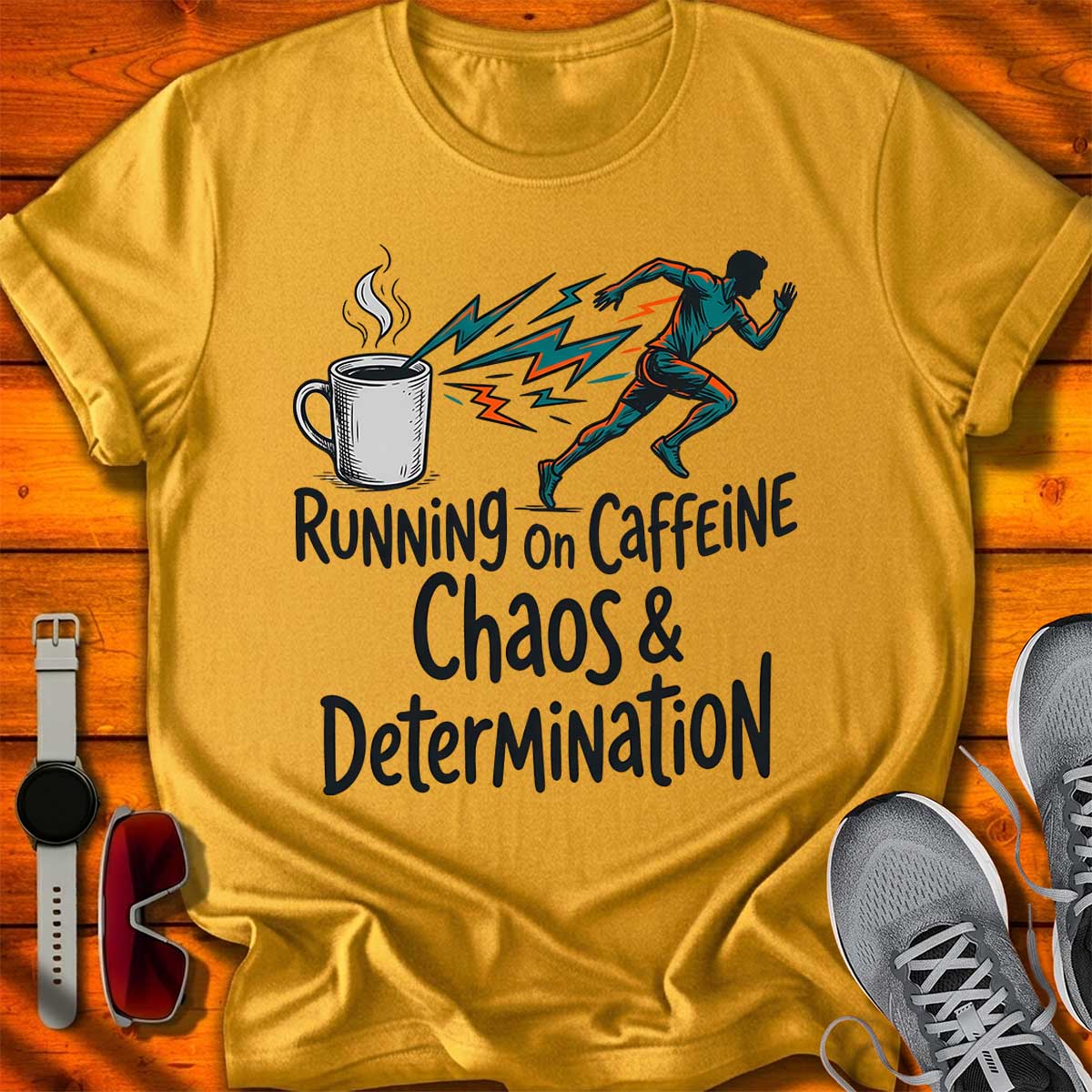 Caffeine Chaos & Determination T-Shirt LC UF