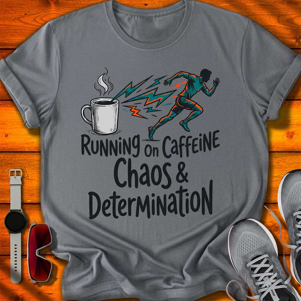 Caffeine Chaos & Determination T-Shirt LC UF
