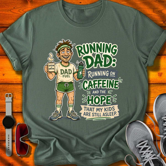 Dad Running on Caffeine T-Shirt DC UF