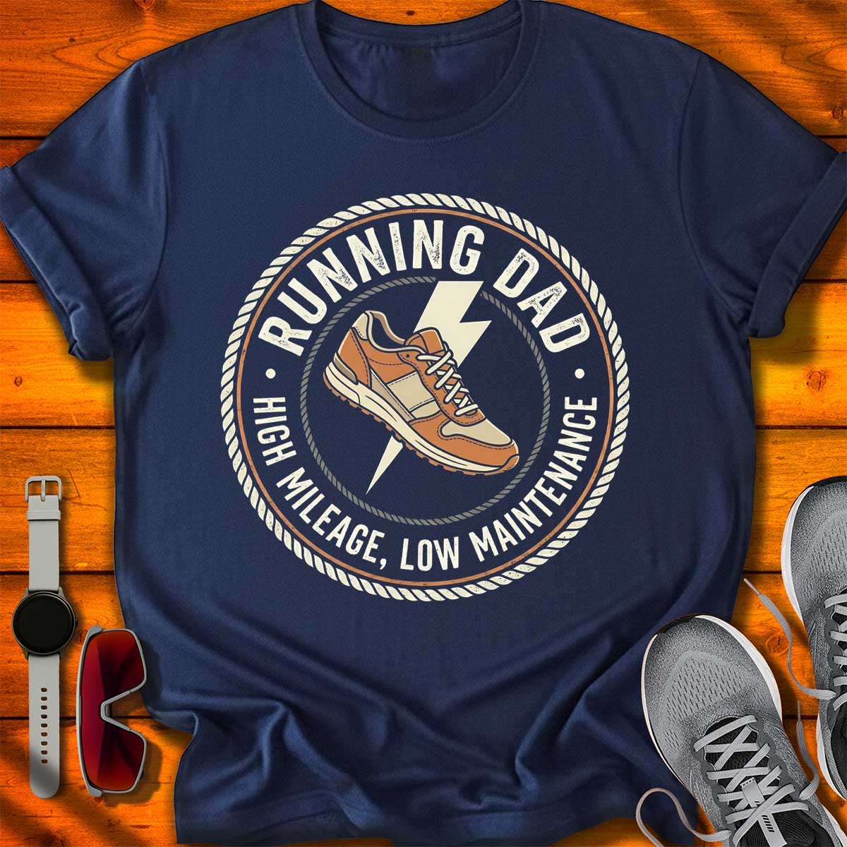 Running Dad High Mileage T-Shirt DC UF