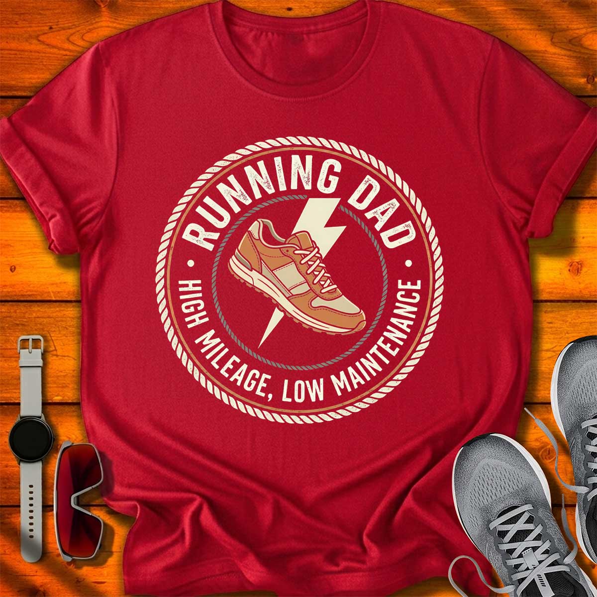 Running Dad High Mileage T-Shirt DC UF