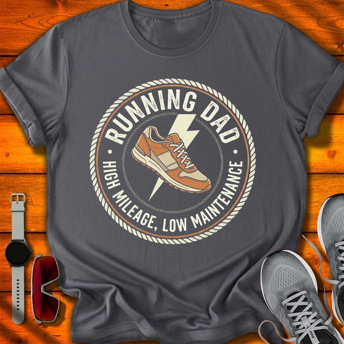 Running Dad High Mileage T-Shirt DC UF