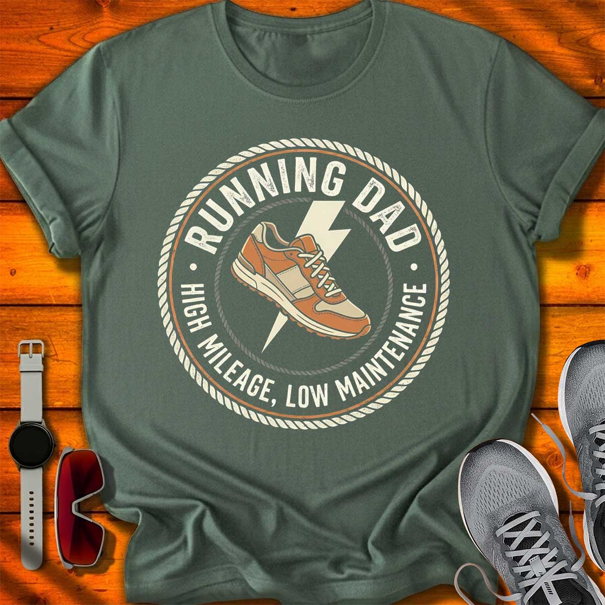 Running Dad High Mileage T-Shirt DC UF