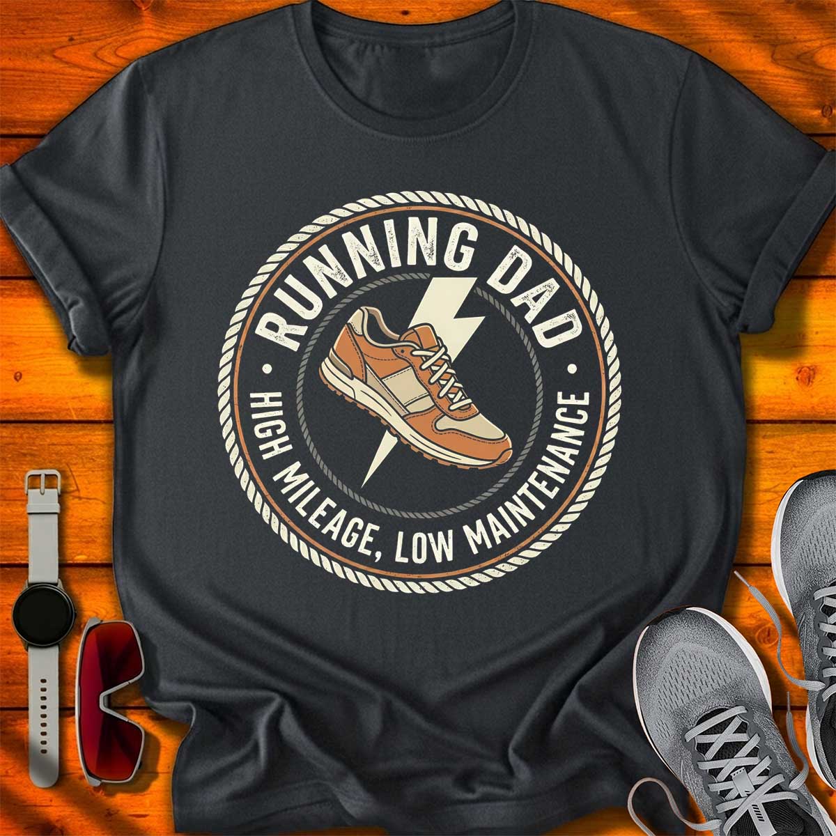 Running Dad High Mileage T-Shirt DC UF