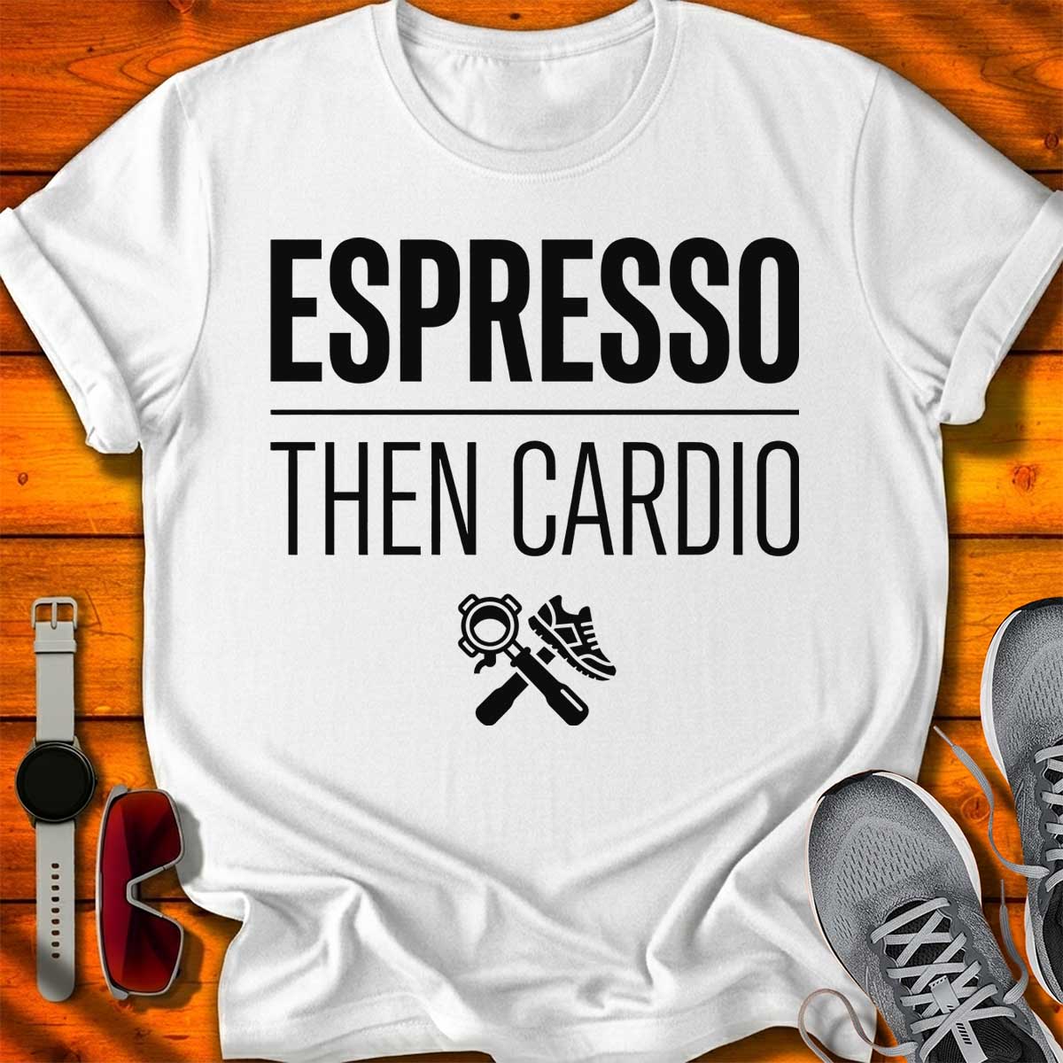 Espresso then Cardio T-Shirt LC UF