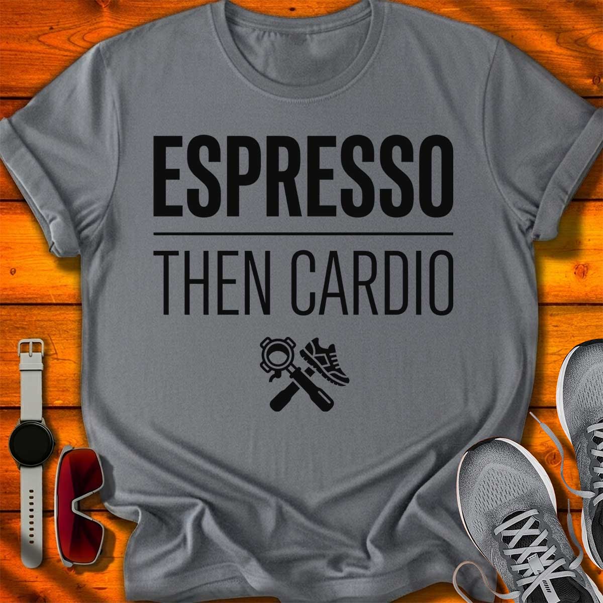 Espresso then Cardio T-Shirt LC UF