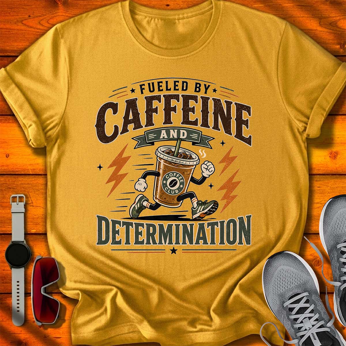 Caffeine and Determination T-Shirt LC UF
