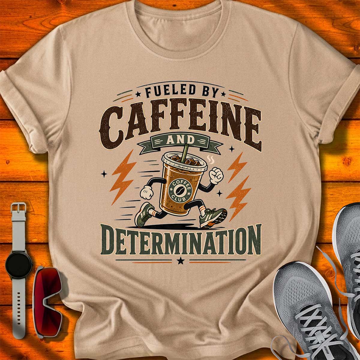 Caffeine and Determination T-Shirt LC UF