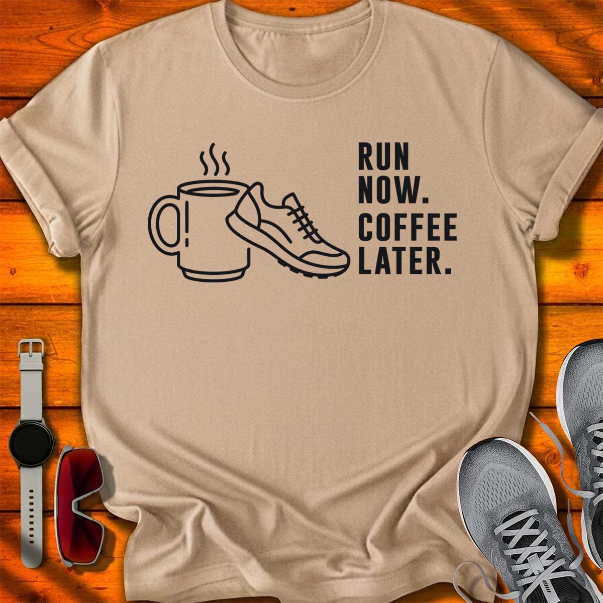 Run Now Coffee Later II T-Shirt LC UF