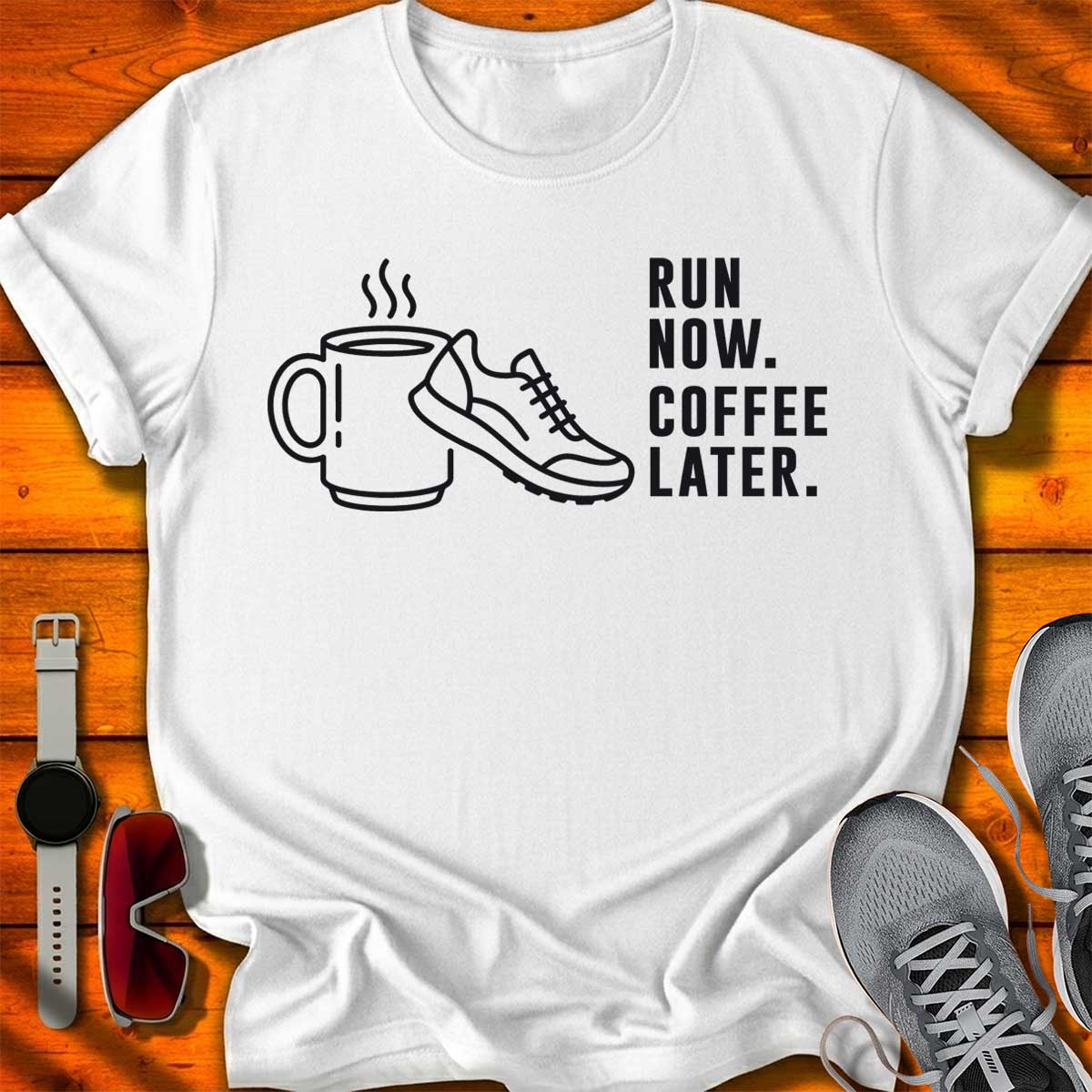 Run Now Coffee Later II T-Shirt LC UF