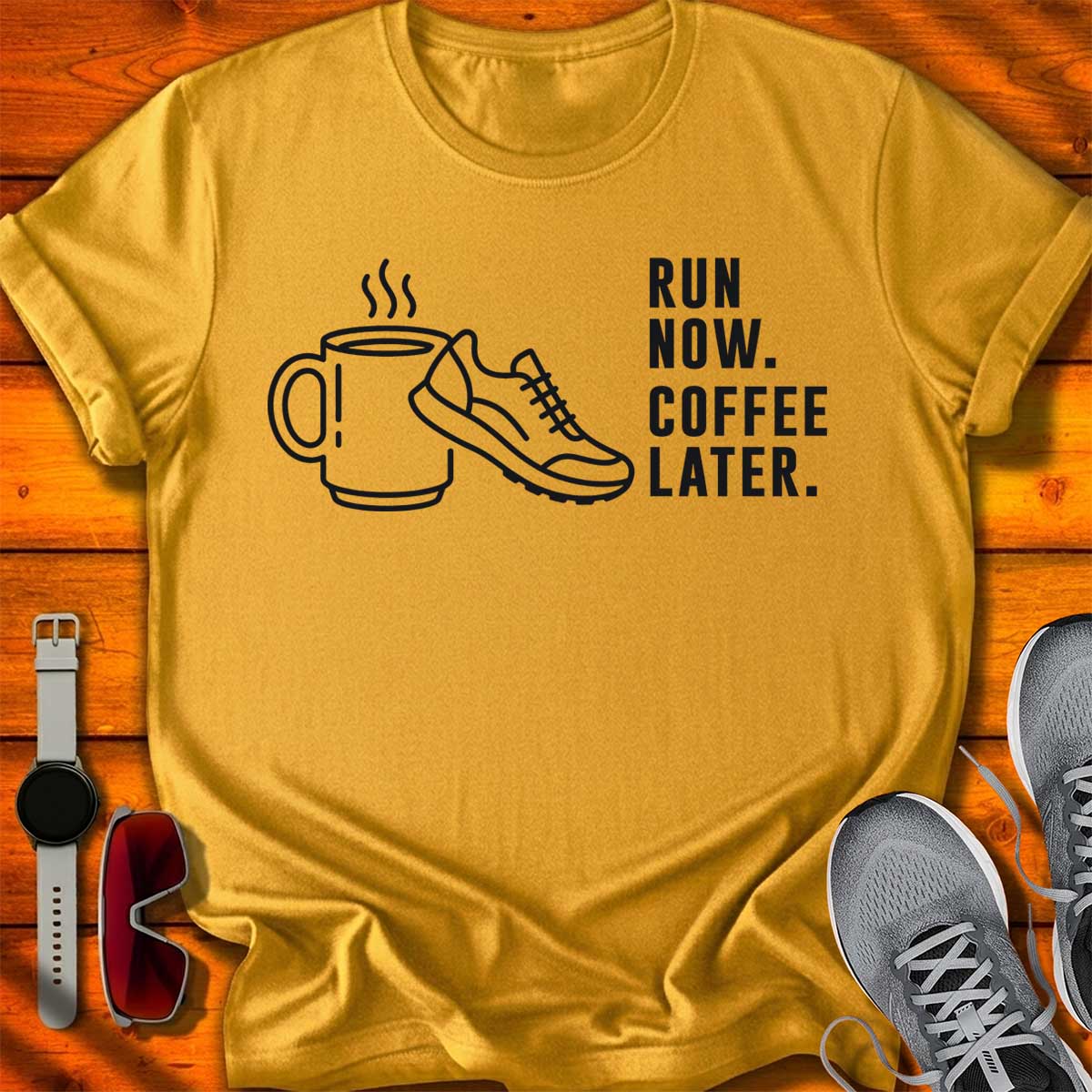 Run Now Coffee Later II T-Shirt LC UF