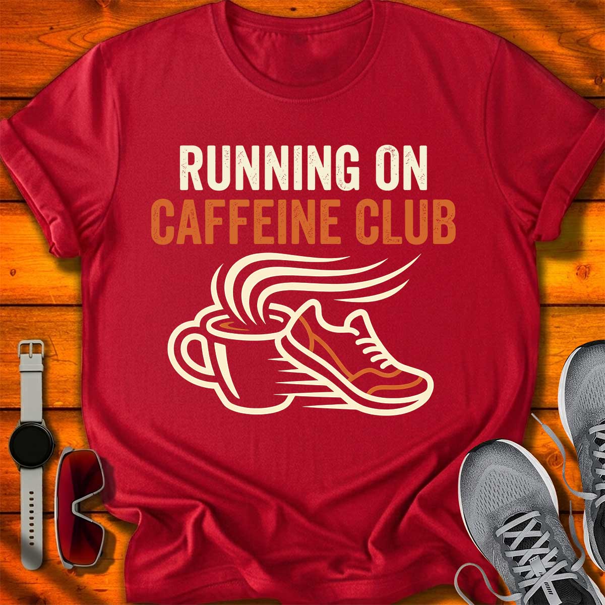 Running on Caffeine Club T-Shirt DC UF