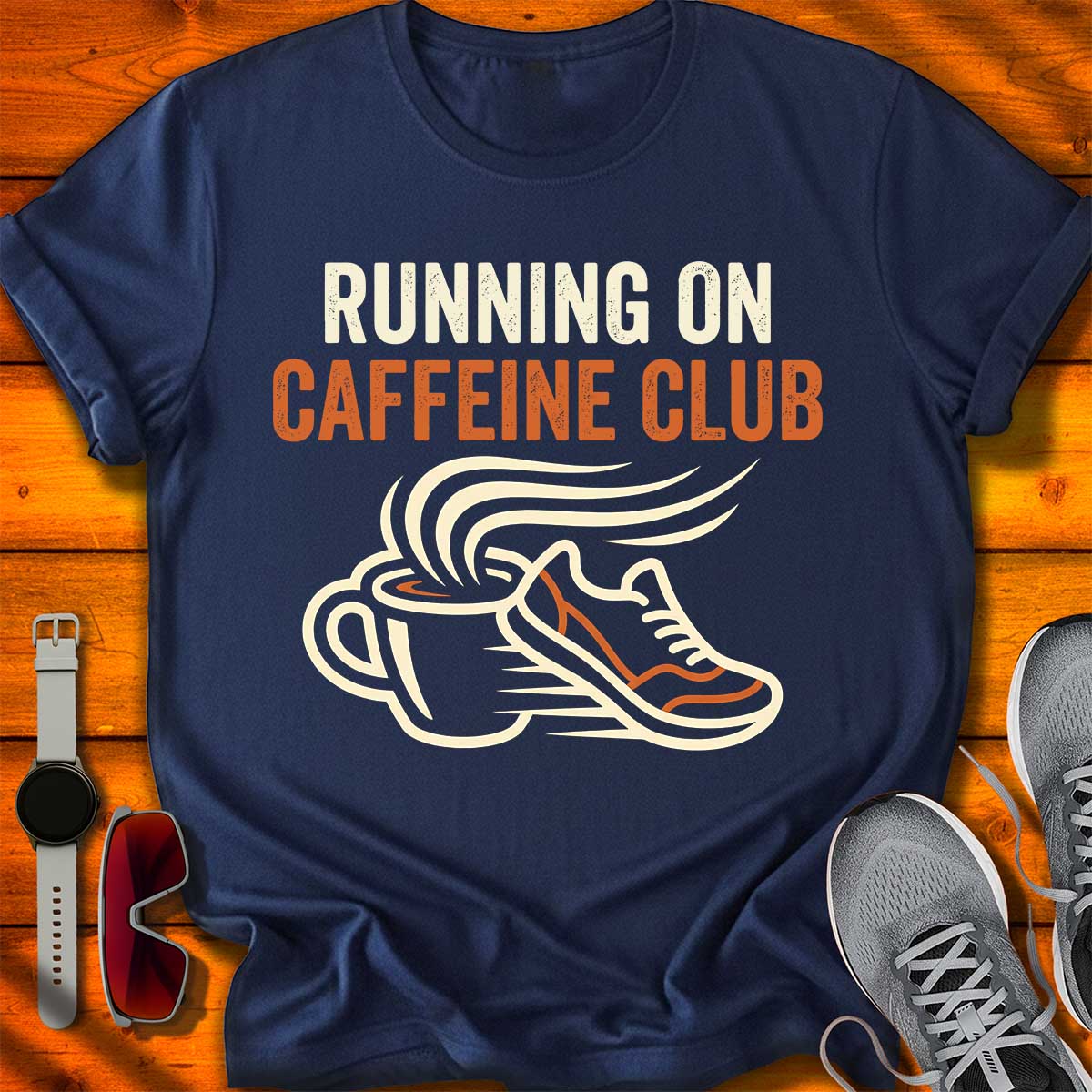 Running on Caffeine Club T-Shirt DC UF