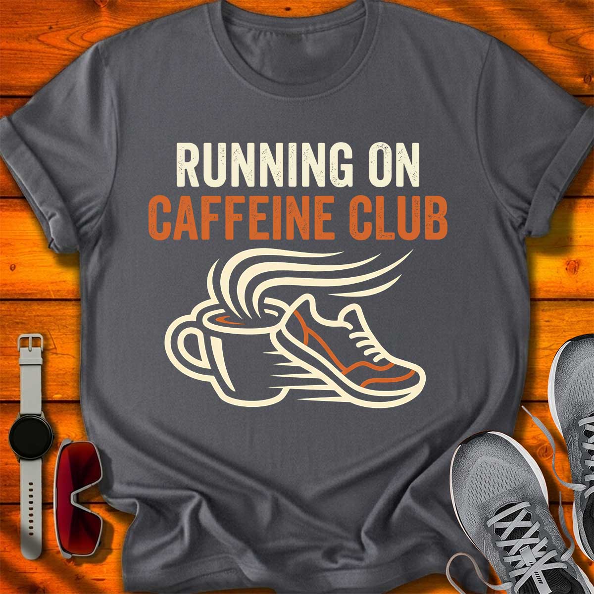 Running on Caffeine Club T-Shirt DC UF