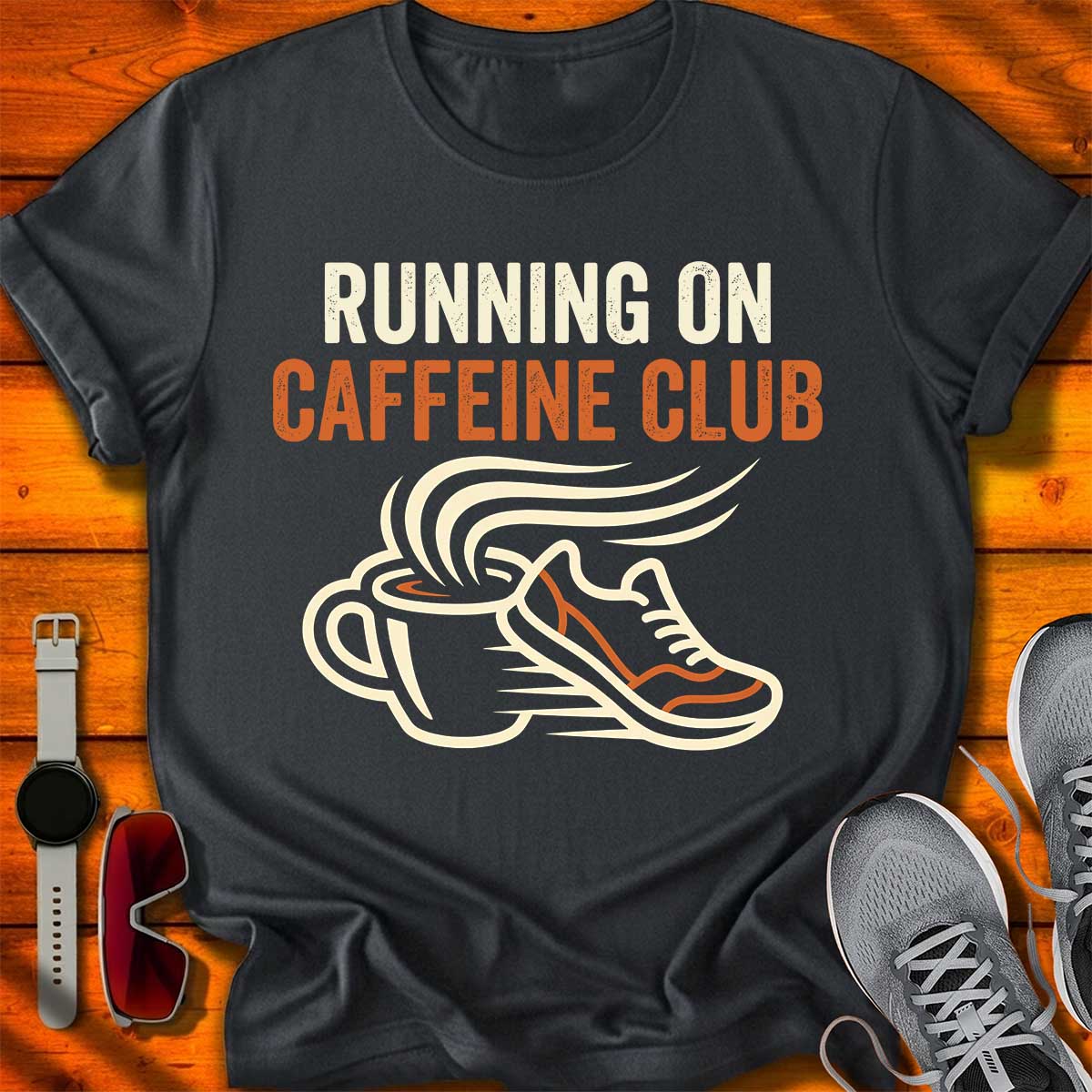 Running on Caffeine Club T-Shirt DC UF